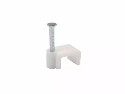 Clip plat de fixation, blanc, 10mm (100pcs/bo�te) (EFCF10W)