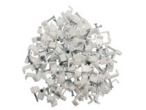 Clip plat de fixation, blanc, 10mm (100pcs/boîte) (EFCF10W)