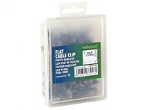 Clip plat de fixation, gris, 4mm (100pcs/boîte) (CFCF4G)