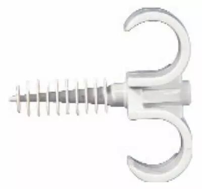Clips de fixation double avec cheville pour tube Diam.16, boite de 100