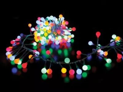 Clusterlight LED - 3 m - 176 boules multicolores - fil transparent - 24 V (CLL-LED-3.0-176-24V-MC)