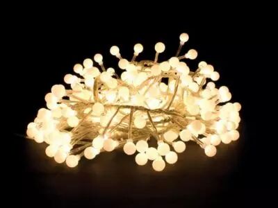 Clusterlight LED - 3.2 m - 256 boules - blanc chaud - c�ble transparent - 24 V (CLL-LED-3.2-256-24V-UW)