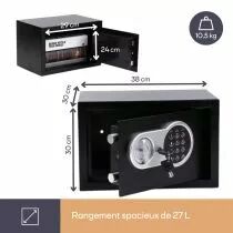 Coffre-Fort &Eacute;lectronique - 30 X 38 X 30 Cm (BG90019)
