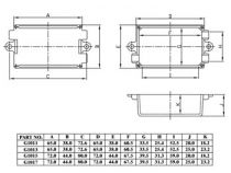 Coffret a fentes d aeration - noir 65 x 38 x 25mm (G1013)