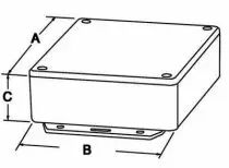 Coffret abs noir avec etrier