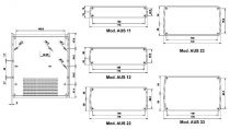 Coffret aus - gris 198 x 178 x 72mm (TKAUS22G)