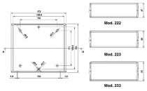 Coffret cab.0 - gris clair 173 x 154 x 47mm (TK222LG)