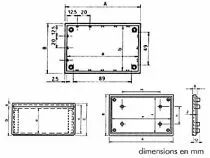 Coffret cover 110x70x53.9mm abs - gris (TKCP2G)