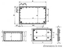 Coffret cover 160 x 96 x 66.9mm abs - gris (TKCP3G)