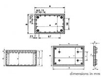 Coffret cover 85 x 56 x 41.4mm abs - gris (TKCP1G)