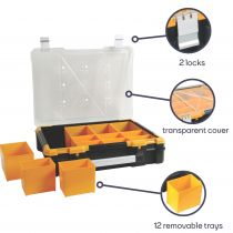 Coffret de rangement en plastique avec bacs amovibles - 19 (OSC19)