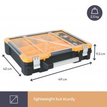 Coffret de rangement en plastique avec bacs amovibles - 19 (OSC19)
