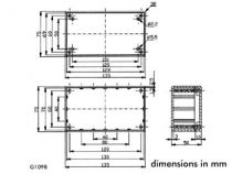 Coffret en abs 135 x 75 x 50 gris (G1098)