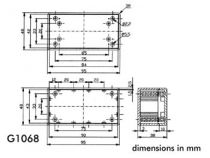 Coffret en abs 95 x 48 x 38 gris (G1068)