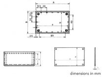 Coffret en plastique 110x70x48mm alu pl. - bleu (TKP2B)