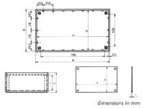 Coffret en plastique 215x130x77 alu pl. - bleu (TKP4B)