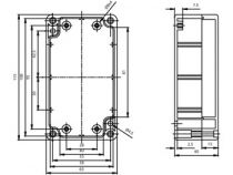 Coffret etanche en abs - gris fonce 115 x 65 x 40mm (G304)