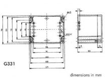 Coffret etanche en abs - gris fonce 115 x 90 x 80mm (G331)