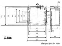 Coffret etanche en abs - gris fonce 120 x 120 x 60mm (G386)