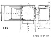 Coffret etanche en abs - gris fonce 120 x 120 x 90mm (G387)