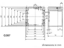 Coffret etanche en abs - gris fonce 120 x 120 x 90mm (G387)