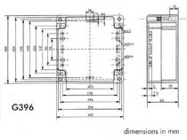 Coffret etanche en abs - gris fonce 160 x 160 x 60mm (G396)
