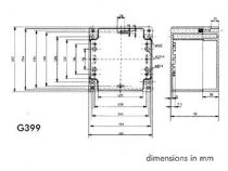Coffret etanche en abs - gris fonce 160 x 160 x 90mm (G399)