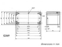 Coffret etanche en abs - gris fonce 160 x 80 x 85mm (G369)