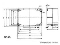 Coffret etanche en abs - gris fonce 171 x 121 x 80mm (G340)