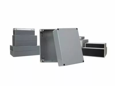 Coffret etanche en abs - gris fonce 171 x 121 x 80mm (G340)