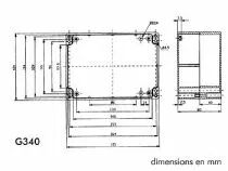 Coffret etanche en abs - gris fonce 171 x 121 x 80mm (G340)