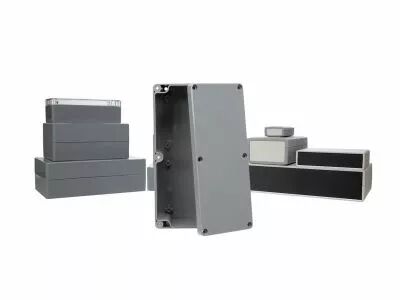 Coffret etanche en abs - gris fonce 195 x 80 x 55mm (G346)