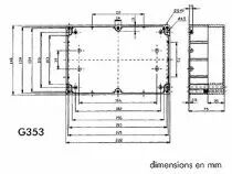 Coffret etanche en abs - gris fonce 222 x 146 x 75mm (G353)