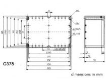 Coffret etanche en abs - gris fonce 265 x 185 x 95mm (G378)