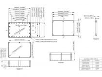 Coffret etanche en abs - gris fonce 265 x 185 x 95mm (G378)