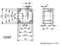 Coffret etanche en abs - gris fonce 52 x 50 x 35mm (G362)