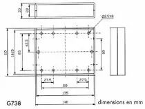 Coffret etanche en abs 140x110x35 gris clair (G738)