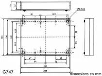 Coffret etanche en abs 225x165x40 gris clair (G747)