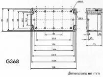 Coffret etanche en abs avec entretoises - 160 x 80 x 55mm et couvercle transparant (G368C)