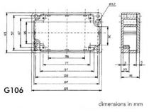 Coffret etanche en aluminium - 115 x 65 x 30mm (G106)