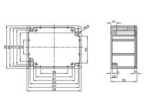 Coffret etanche en aluminium - 115 x 90 x 55mm (G113)