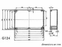Coffret etanche en aluminium - 222 x 146 x 55mm (G124)