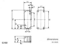 Coffret etanche en aluminium - 90 x 36 x 30mm (G102)
