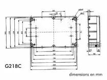 COFFRET ETANCHE EN POLYCARBONATE - GRIS CLAIR AVEC COUVERCLE TRANSPARENT 220 x 146 x 55mm  (G218C)
