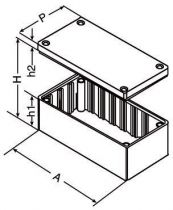 Coffret gris abs 125x70x49