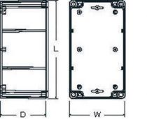 Coffret polycarbonate etanche couvercle