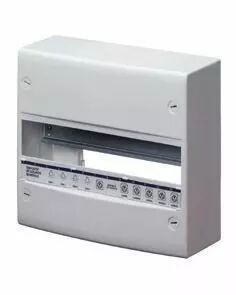 Coffret standard francais - en saillie - sans porte - �quip�s de bornier - 13modules - ip30 ral9016