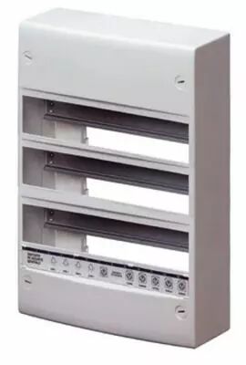 Coffret standard francais - en saillie - sans porte - �quip�s de bornier - 39modules (13x3) - ip30 ral9016