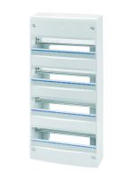 Coffret standard francais - en saillie - sans porte - équipés de bornier - 52modules (13x4) - ip30 ral9016 (GW40504)