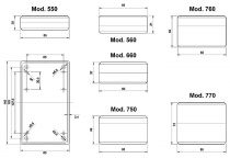 Coffret tenclos 145x85x25 abs portable - noir (TK550B)